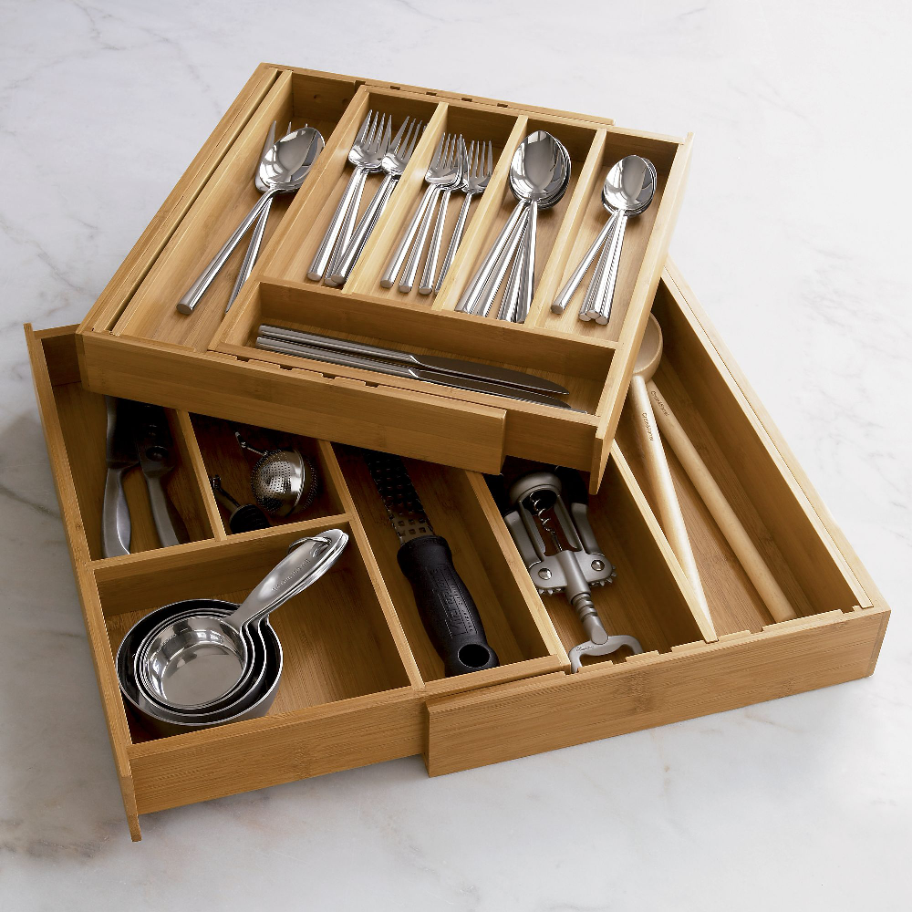 Expandable Bamboo Gadget Tray - Image 4